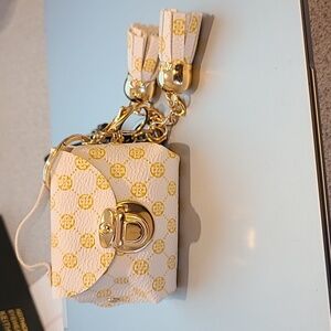 Bag Charm Cream and Gold New